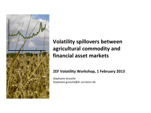 Volatility spillovers between agricultural commodity and financial asset markets