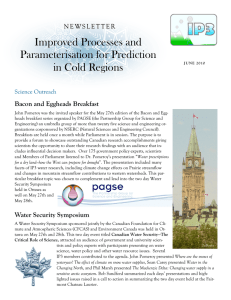 Improved Processes and Parameterisation for Prediction in Cold Regions