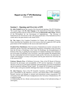 Report on the 1 IP3 Workshop