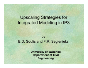 Upscaling Strategies for I t t d M d li i IP3