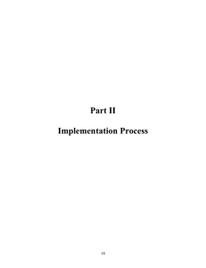 Part II Implementation Process 18