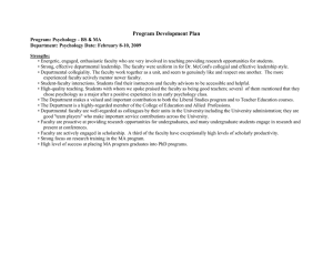 Program Development Plan Program: Psychology - BS MA