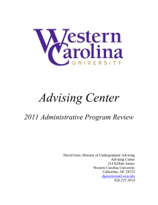 Advising Center 2011 Administrative Program Review