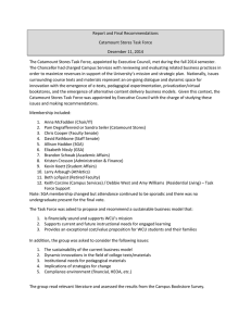 Report and Final Recommendations Catamount Stores Task Force December 11, 2014