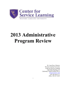 2013 Administrative Program Review