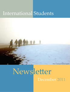News letter International Students December