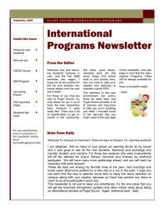 International Programs Newsletter From the Editor Inside this issue:
