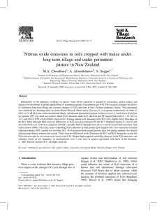 Nitrous oxide emissions in soils cropped with maize under
