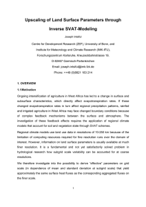 Upscaling of Land Surface Parameters through Inverse SVAT-Modeling