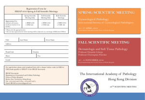 SPRING SCIENTIFIC MEETING Gynecological Pathology International Society of  Gynecological Pathologists