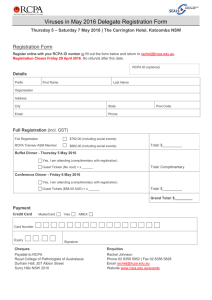 Viruses in May 2016 Delegate Registration Form  Registration Form ☐