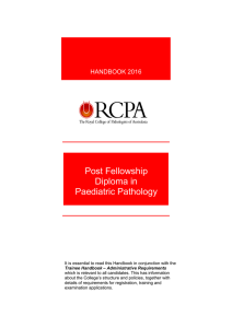 Post Fellowship Diploma in Paediatric Pathology