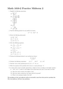 Math 1010-2 Practice Midterm 2