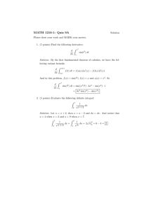 MATH 1210-1: Quiz 9A