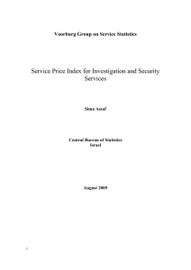 Service Price Index for Investigation and Security Services Sima Assaf