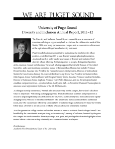 University of Puget Sound Diversity and Inclusion Annual Report, 2011–12