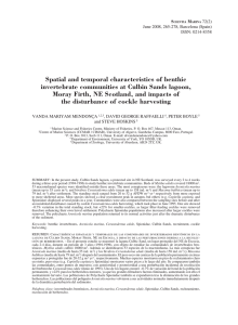 Spatial and temporal characteristics of benthic