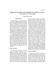 Indigenous Knowledge and Sustainable Development in Africa: