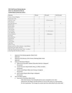 WCU Staff Senate Meeting Agenda March 14, 2013 (8:30-10:30 am)