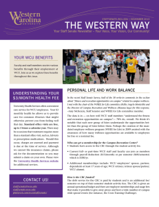 THE WESTERN WAY YOUR WCU BENEFITS