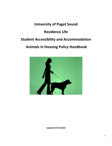 University of Puget Sound Residence Life Student Accessibility and Accommodation