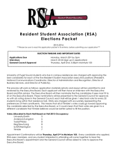 Resident Student Association (RSA) Elections Packet  2015-2016