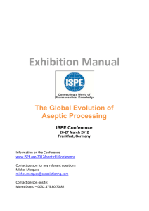 Exhibition Manual  The Global Evolution of Aseptic Processing