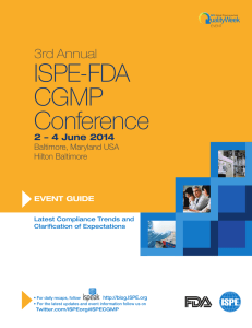 ISPE-FDA CGMP Conference 3rd Annual