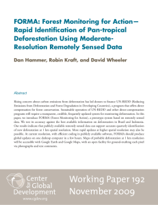 FORMA: Forest Monitoring for Action— Rapid Identification of Pan-tropical Deforestation Using Moderate-