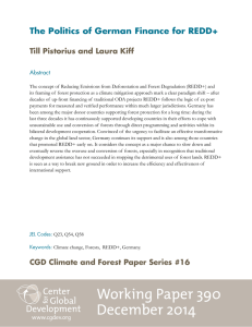 The Politics of German Finance for REDD+ Abstract