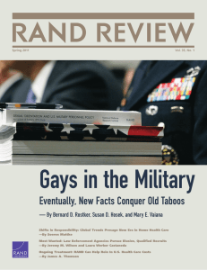 Gays in the Military Eventually, New Facts Conquer Old Taboos