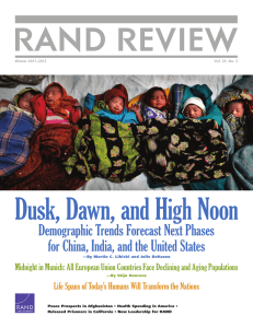 Dusk, Dawn, and High Noon Demographic Trends Forecast Next Phases
