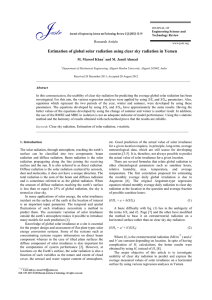 Estimation of global solar radiation using clear sky radiation in...