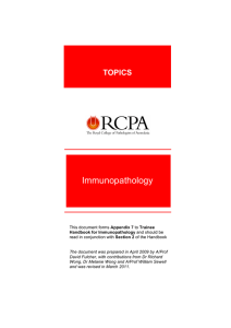 Immunopathology TOPICS