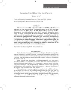 Forecasting Crude Oil Price Using Neural Networks