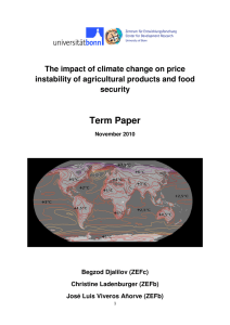 Term Paper The impact of climate change on price