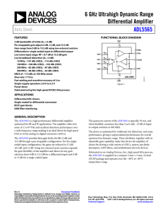 6 GHz Ultrahigh Dynamic Range Differential Amplifier  ADL5565