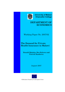 DEPARTMENT OF ECONOMICS  Working Paper No. 2007/02
