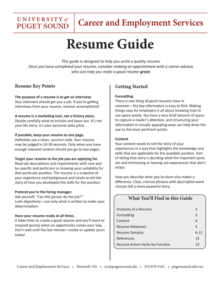 resume guide