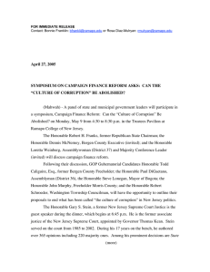 April 27, 2005 “CULTURE OF CORRUPTION” BE ABOLISHED?