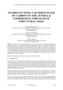 STUDIES ON EFFECT OF PERCENTAGE OF CARBON ON THE TENSILE &amp;