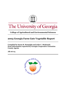 2005 Georgia Farm Gate Vegetable Report