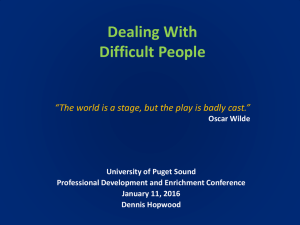 Dealing With Difficult People