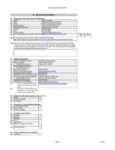 Common Data Set 2015-2016 Name: Alanna Johnson Title: