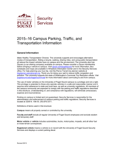 Security Services 2015–16 Campus Parking, Traffic, and