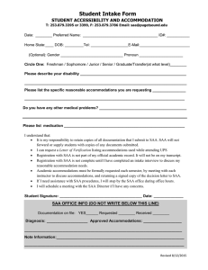 Student Intake Form  STUDENT ACCESSIBILITY AND ACCOMMODATION