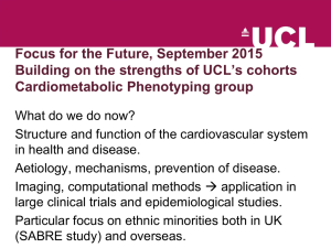 Focus for the Future, September 2015 Cardiometabolic Phenotyping group