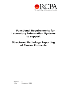 Functional Requirements for Laboratory Information Systems to support