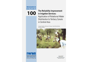 100 The Reliability Improvement in Irrigation Services: Application of Rotational Water