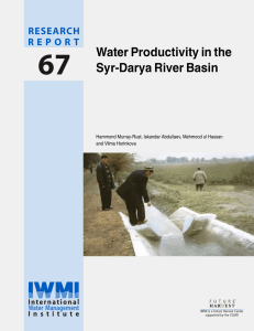 67 Water Productivity in the Syr-Darya River Basin RESEARCH